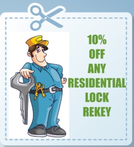 10% Off residential lock rekey